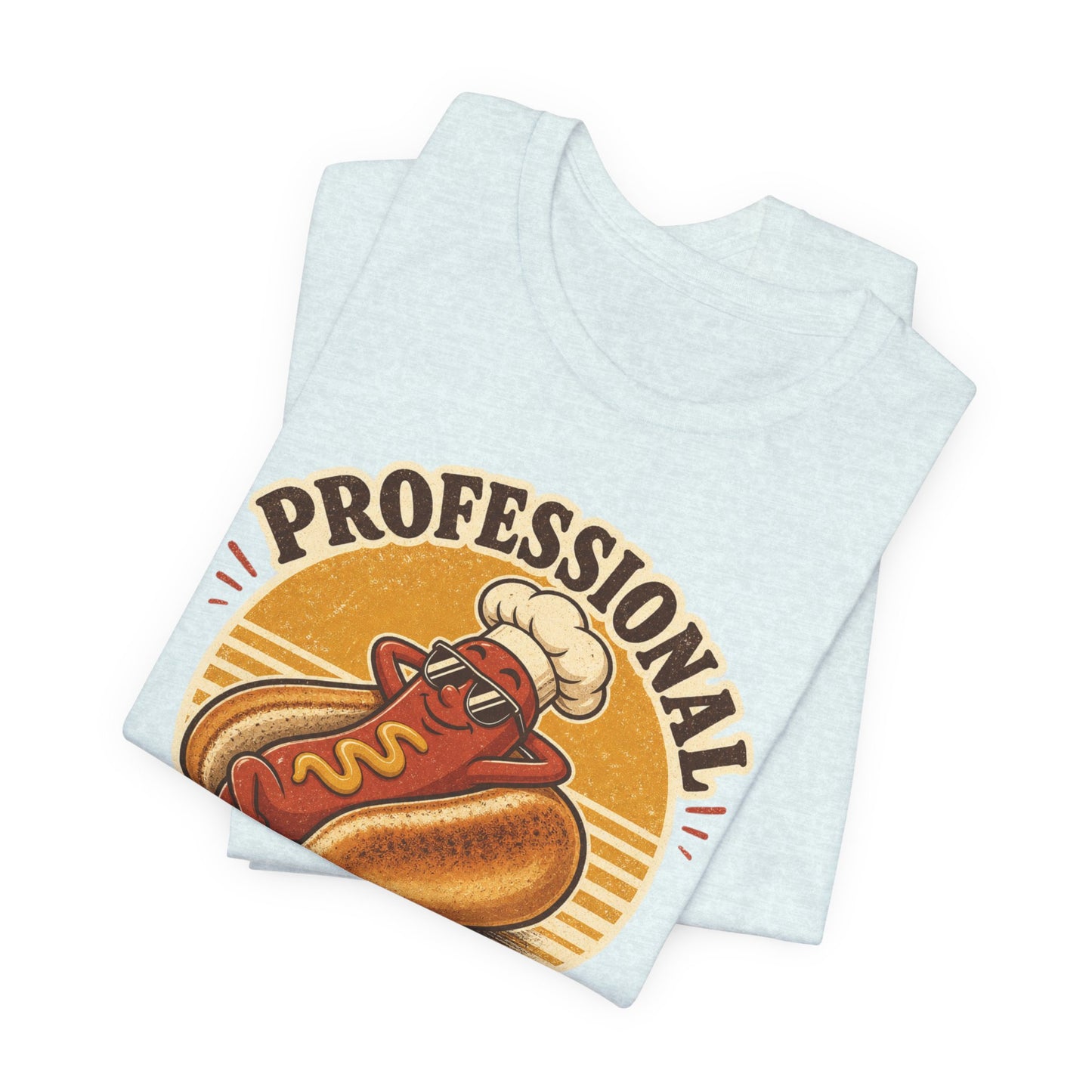 Professional Bun Enthusiast T-Shirt — Funny Hot Dog Graphic Tee