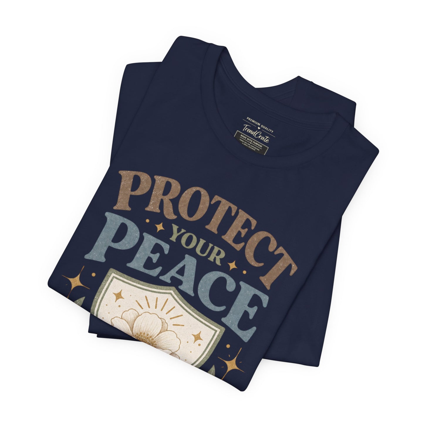 Protect Your Peace T-Shirt — Floral Shield Graphic Tee