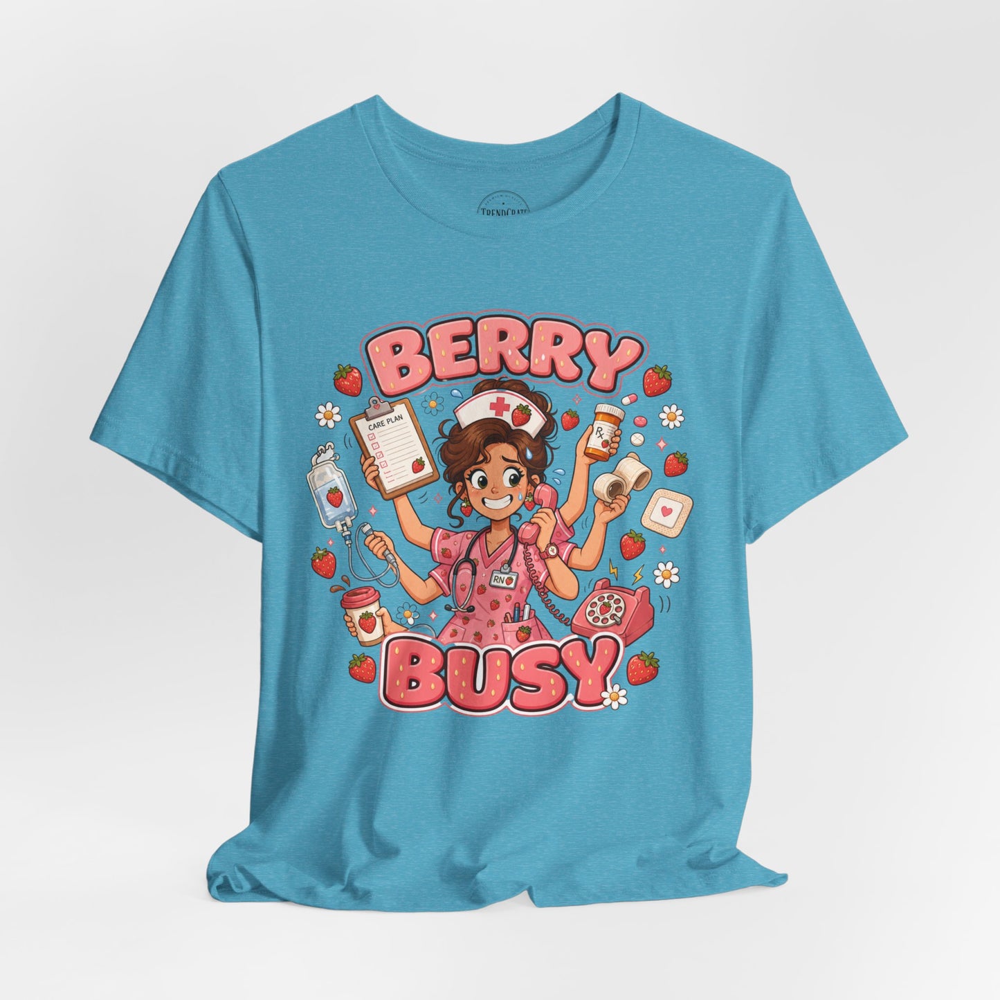 Berry Busy Nurse Shirt | Cute Strawberry Nurse Graphic Tee