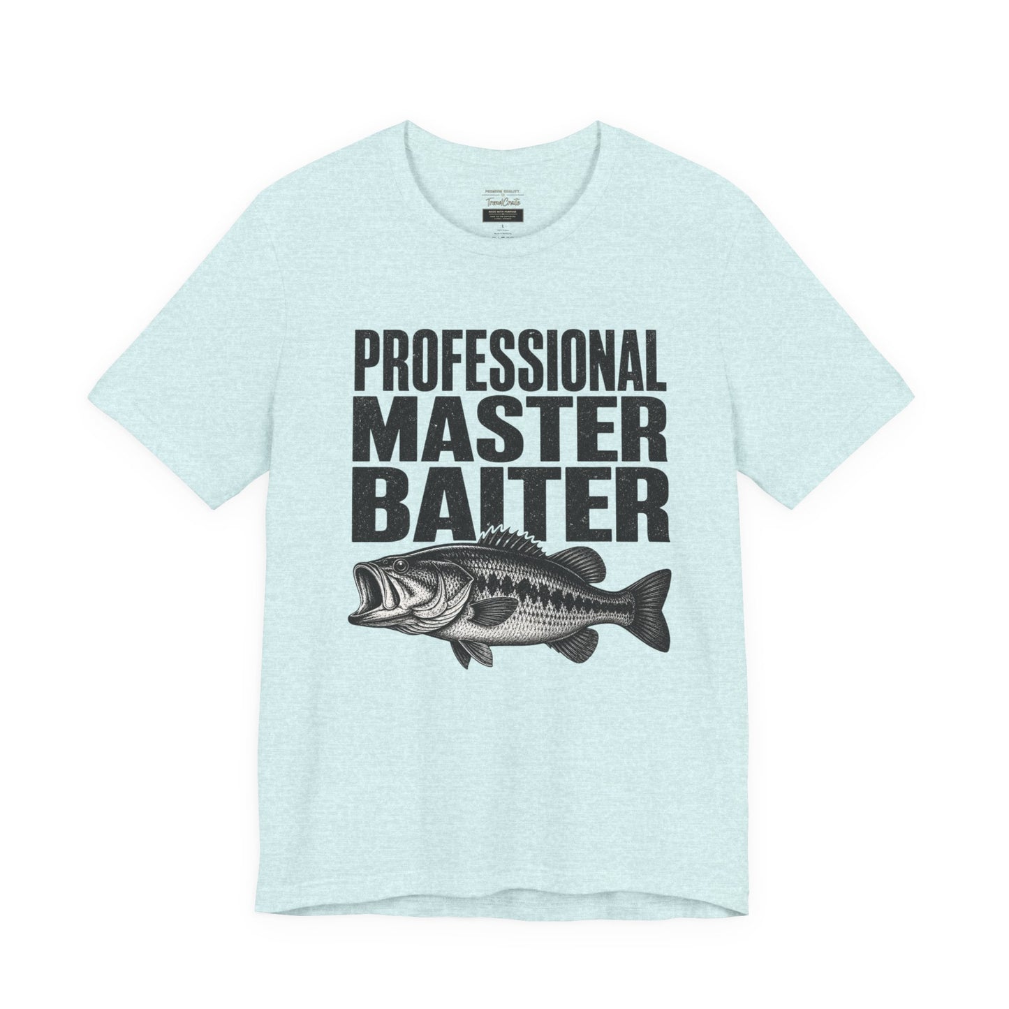 Fishing T-Shirt - "Professional Master Baiter" Bass Graphic Tee