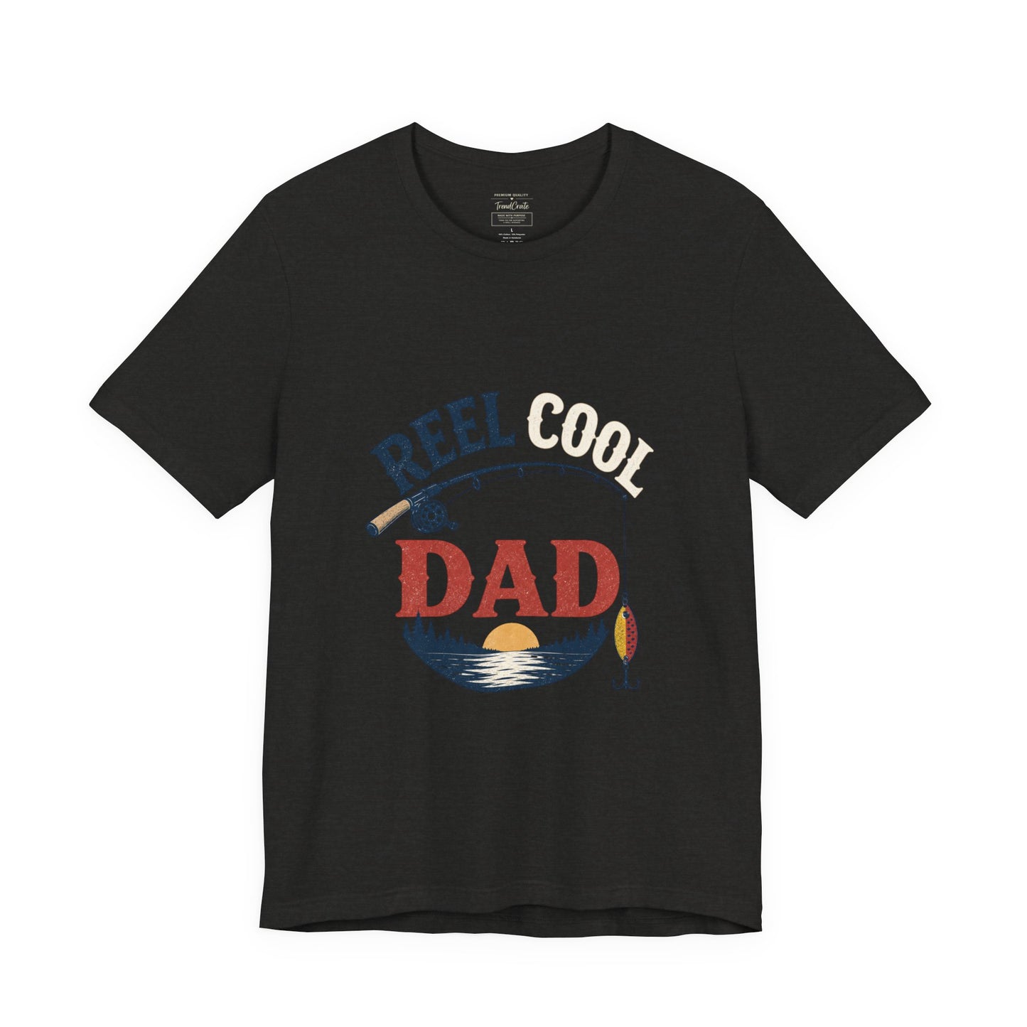 Reel Dad Fishing T-Shirt – Vintage Sunset Angler Tee for Fathers
