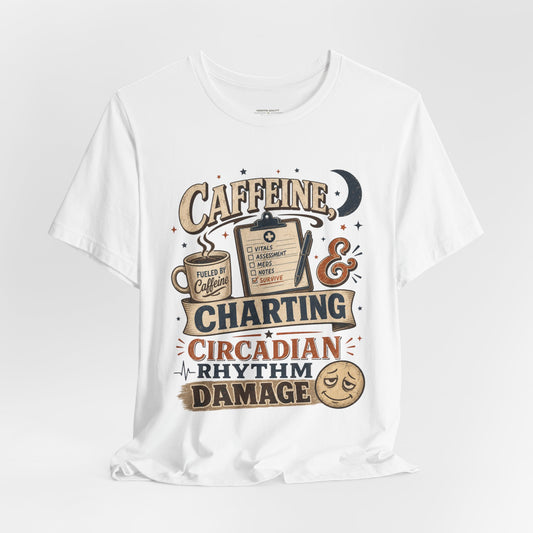 Caffeine & Charting Circadian Rhythm Damage Tee