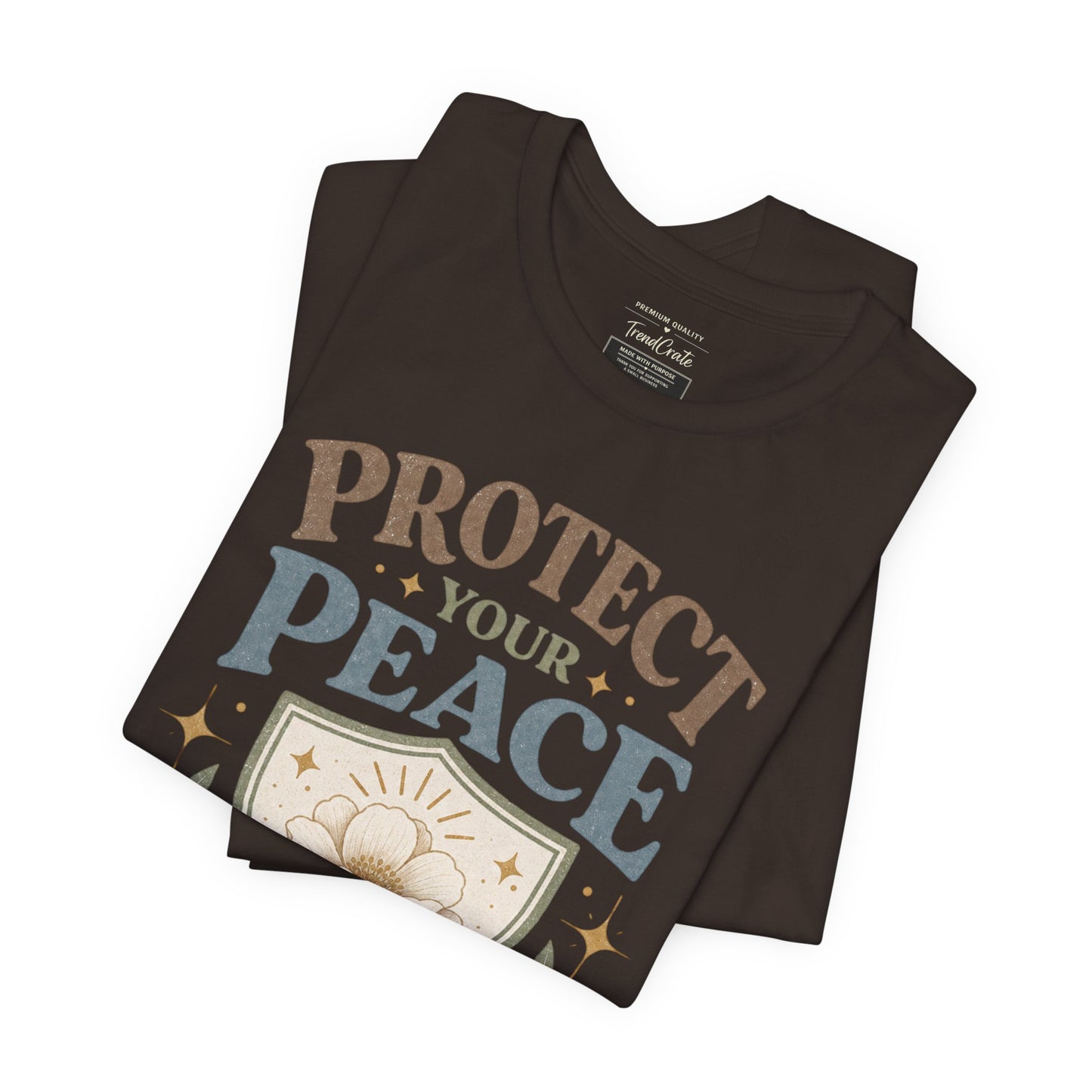 Protect Your Peace T-Shirt — Floral Shield Graphic Tee