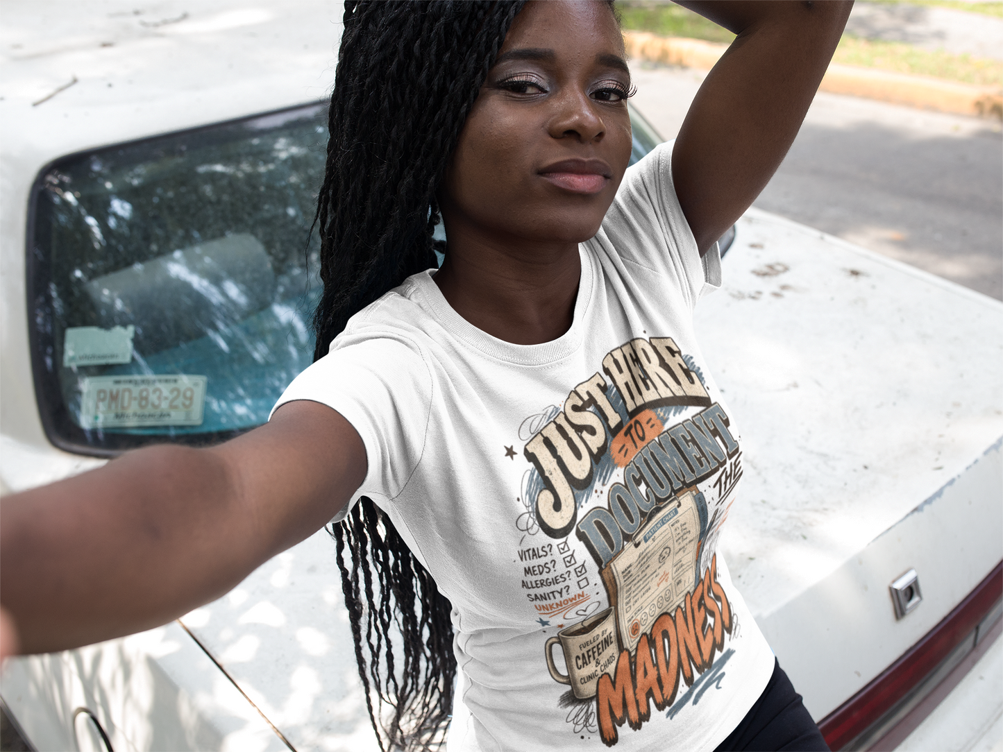 Just Here to Document the Madness Tee