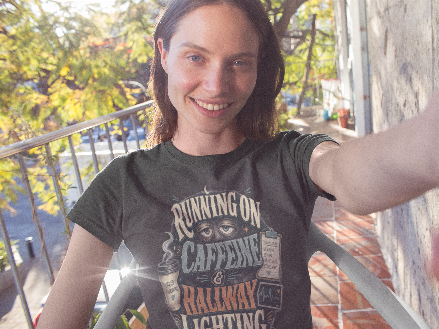 Running on Caffeine & Hallway Lighting Tee